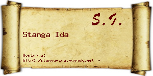 Stanga Ida névjegykártya