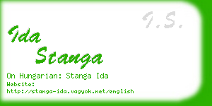 ida stanga business card